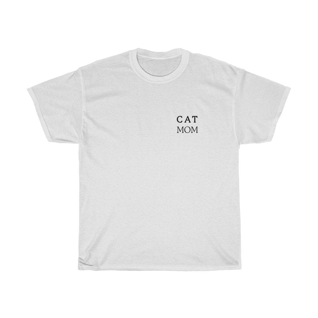cat mom shirt white