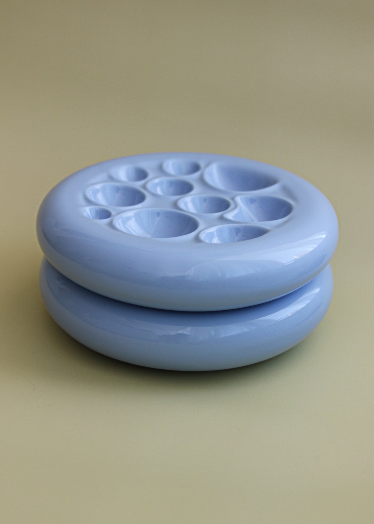 Noots Moonie Slow Feeder Bowl set, stacked with Mina bowl. 
