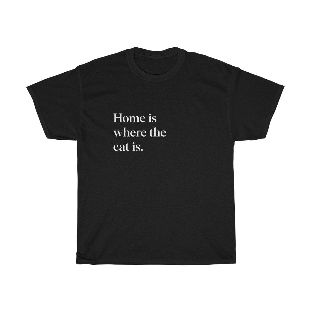 Home is where the cat is shirt black Noots Pets