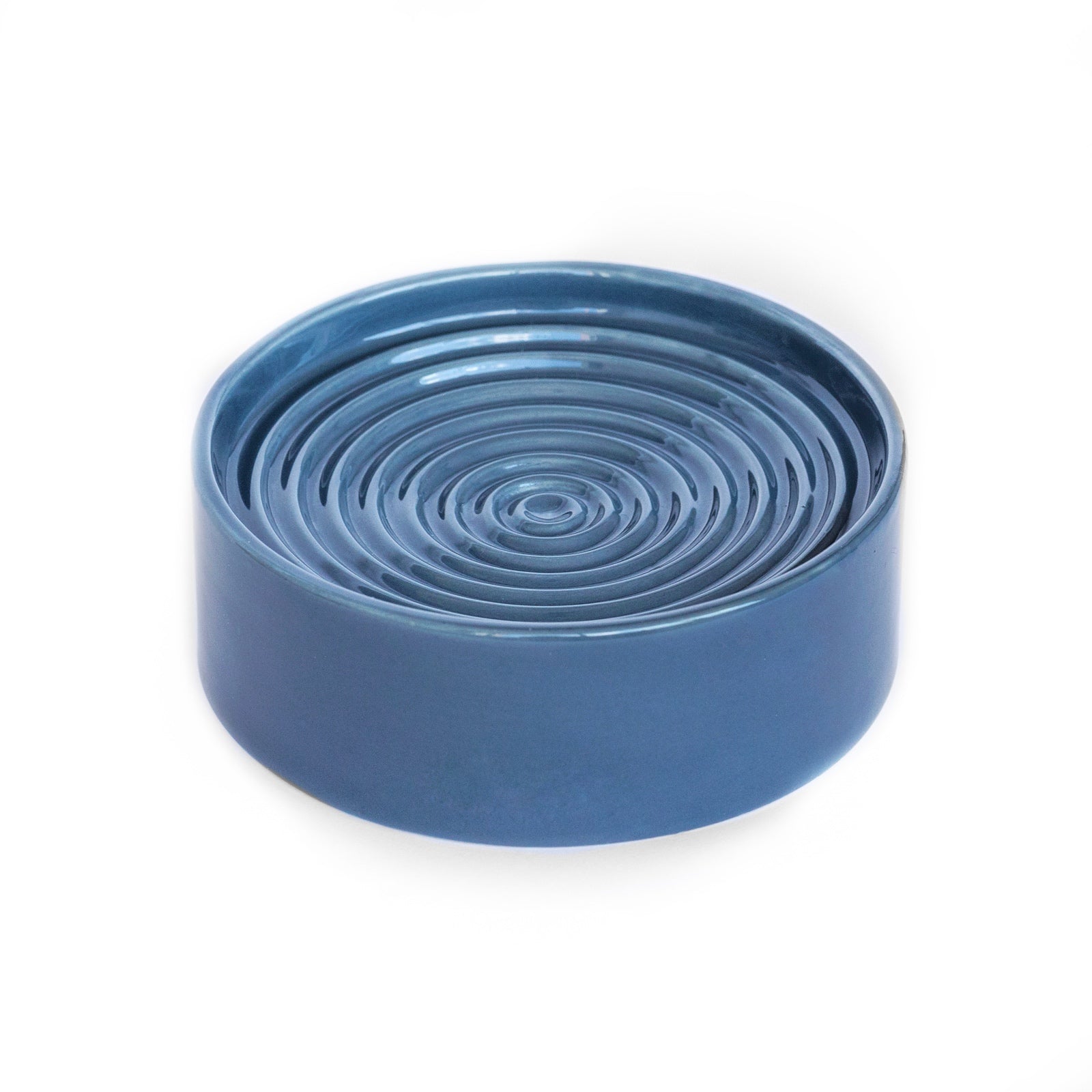 Noots Modern Ceramic Slow Feed Cat Bowl in Monsoon
