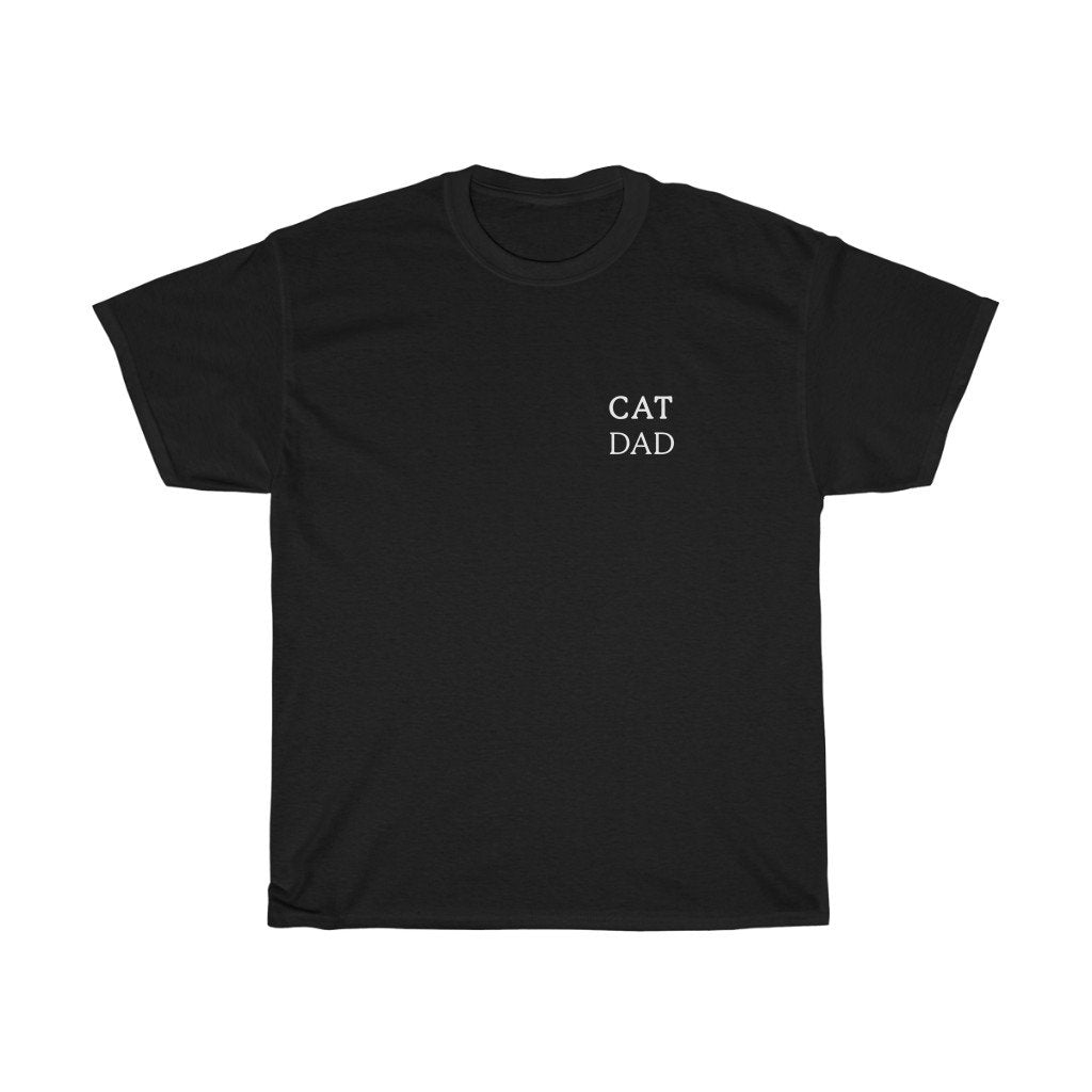cat dad shirt black