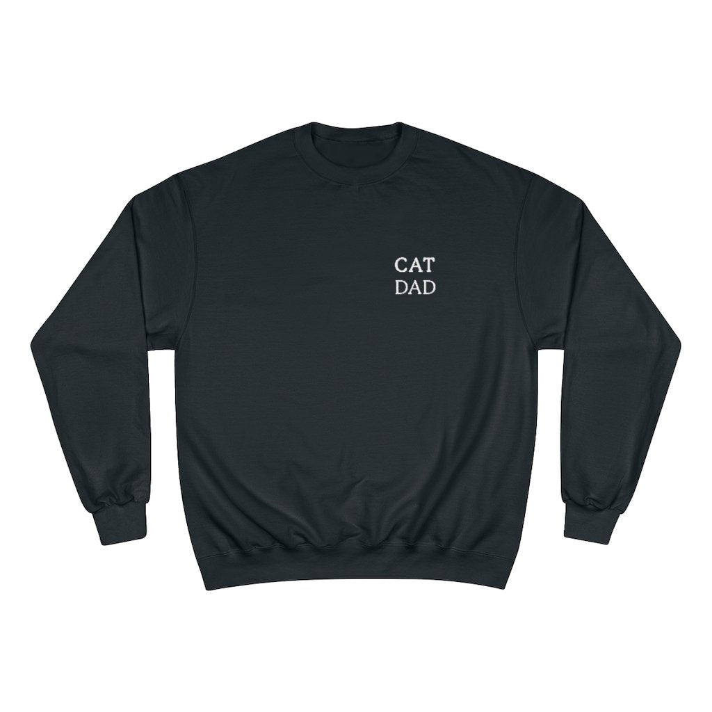 cat dad sweatshirt black