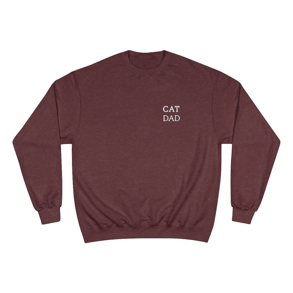 cat dad sweatshirt maroon