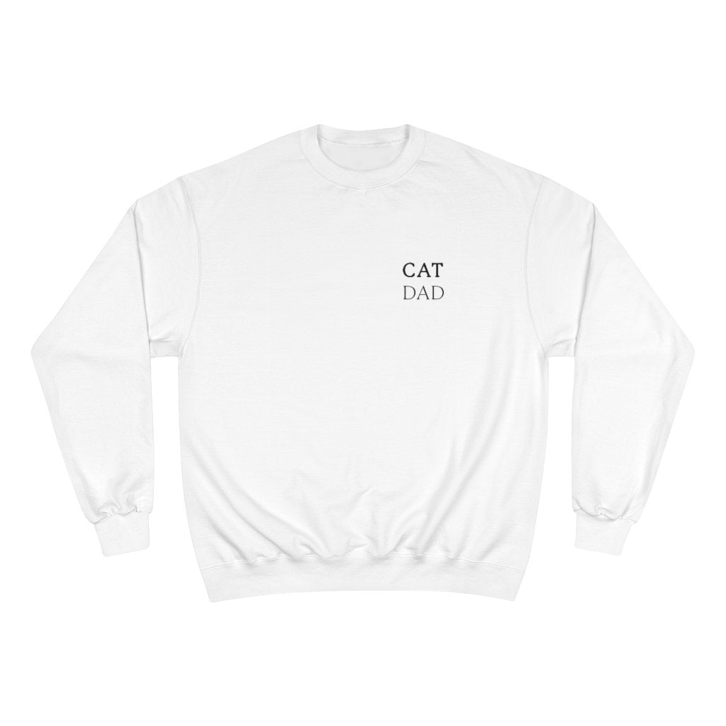 cat dad sweatshirt white