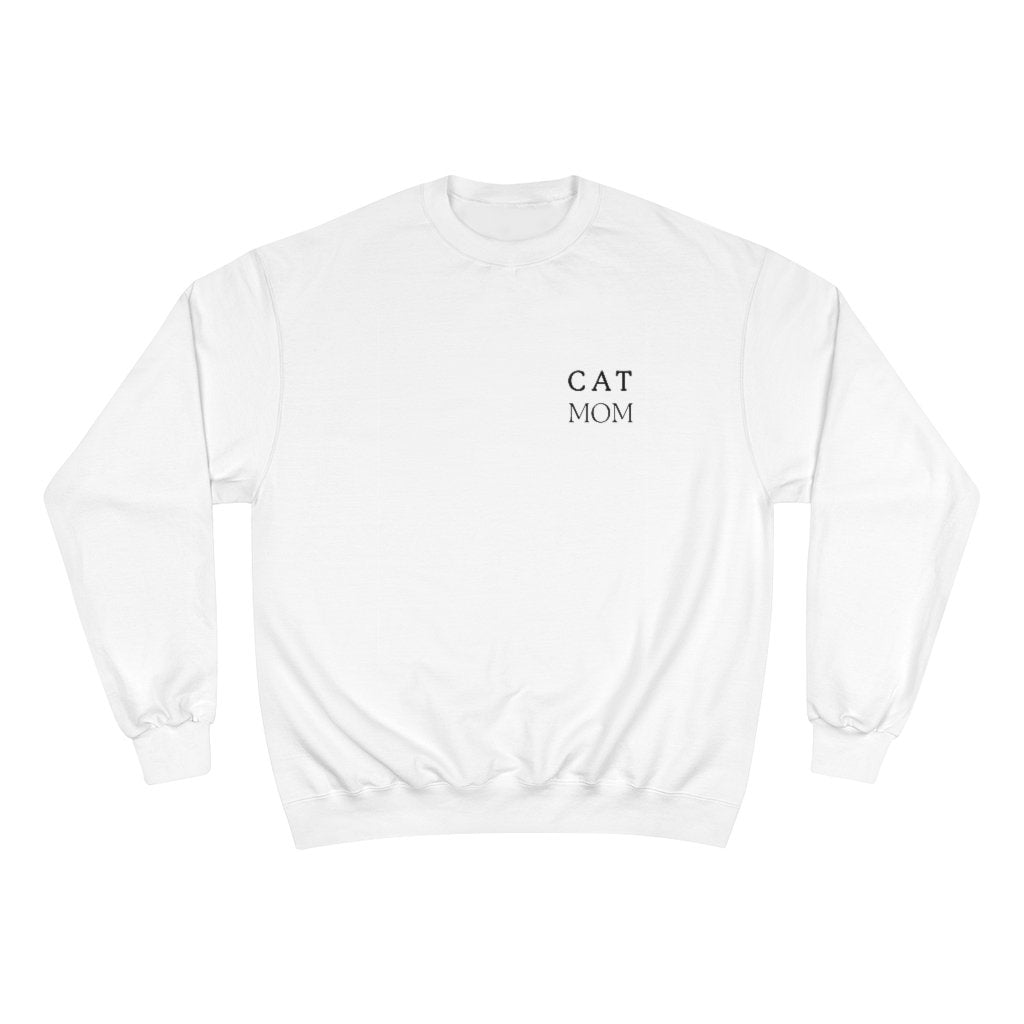 cat mom sweatshirt white
